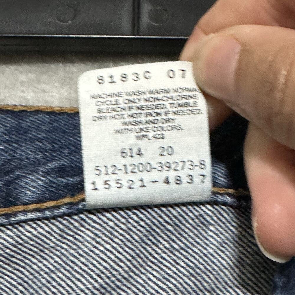 Vintage 00's Levis 512 Slim Fit Tapered‎ Leg Jeans Womens Size 12 Short Blue USA - Picture 4 of 12